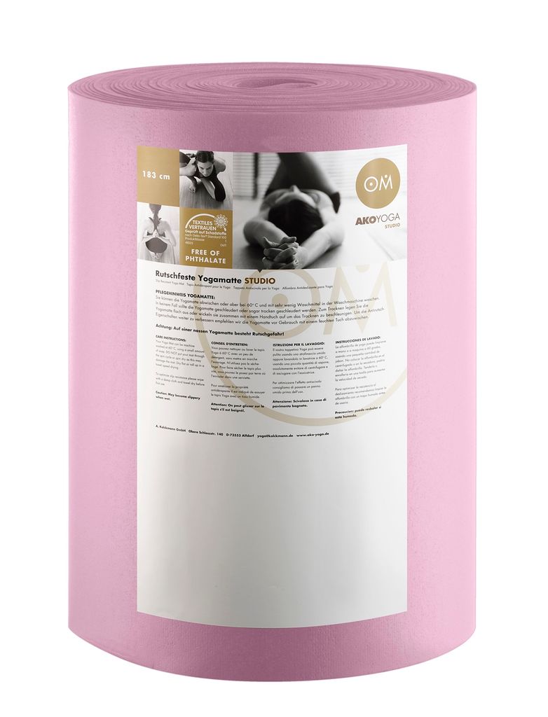 yogabox Rollenware Yogamatte Premium - rosa 30 m x 60 cm x 4,5 mm