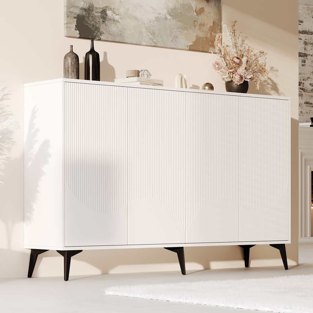 MODFU Kommode Sideboard mit 4 Türen, Multifunktionales Produktbild 