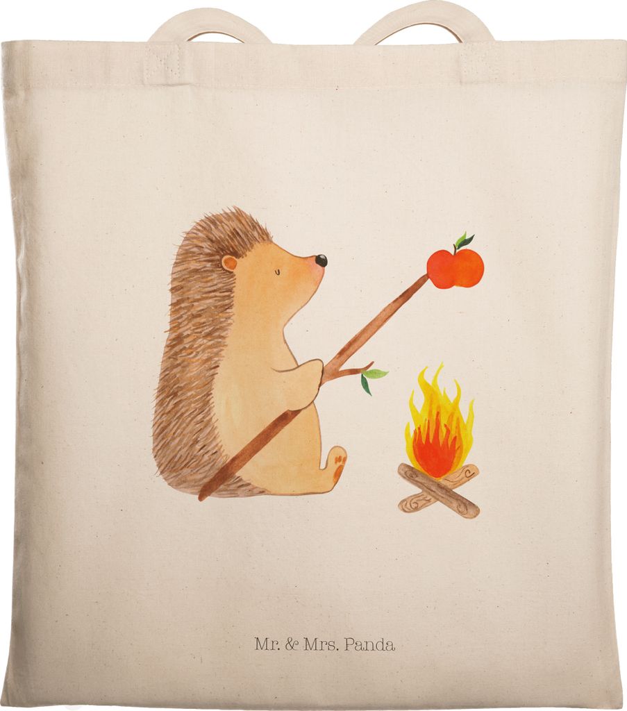 Mr. & Mrs. Panda Tote Bag Igel Grillen - Transparent - Geschenk, Ziele, Arbeitslos, Laptoptasche, Unitasche, Spruch, Jutebeutel, Motivation, Tasche...