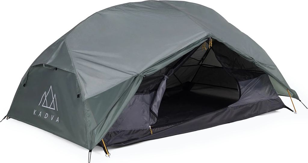 KADVA Zelt Expedit 2 Pro Wasserdichtes Leichtes und Geräumiges Zelt für 2 Personen 210 x 135 x 100 cm Ideal für lange Reisen und Camping Ausgest...