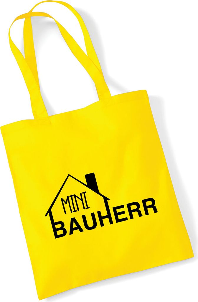 Huuraa Jutebeutel Mini Bauherr 10 Liter Yellow Baumwolle Tasche Geschenkidee