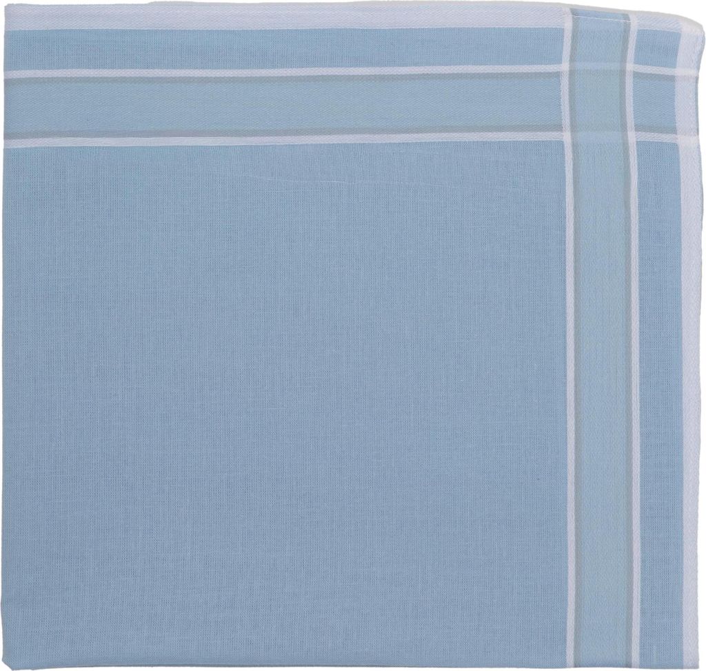 Tiseco Herrentaschentücher Set 6 Stück - 40x40cm - 100% Baumwolle - Denim Blau - Pflegeleicht & Stilvoll