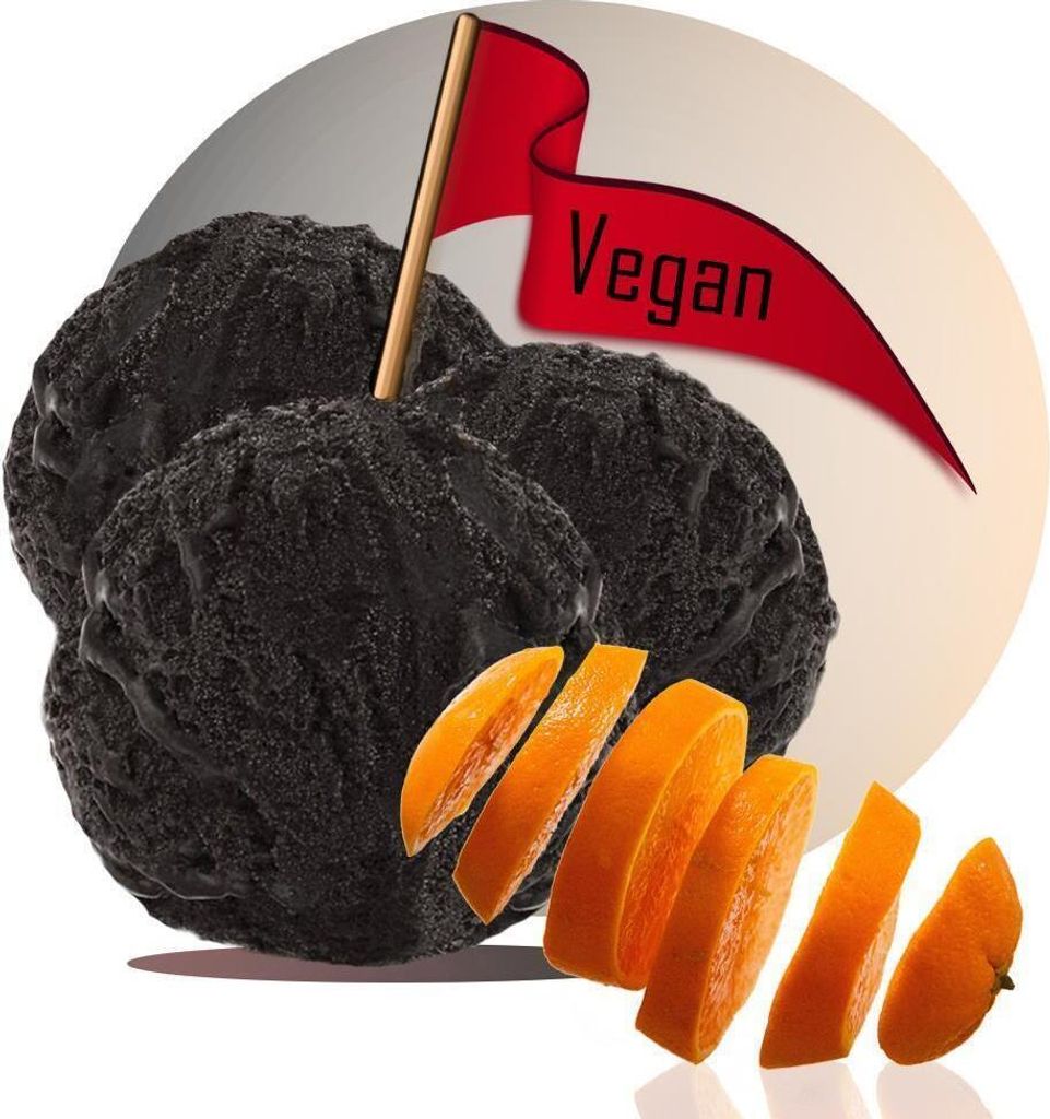 Orange Schwarzes Eispulver Vegan Zucker-, laktosefrei 1 kg