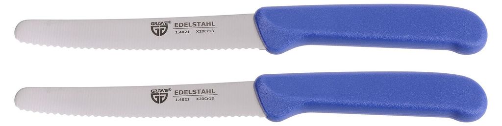 GRÄWE Tafel- / Brötchenmesser, blau, 2er-Set Produktbild 