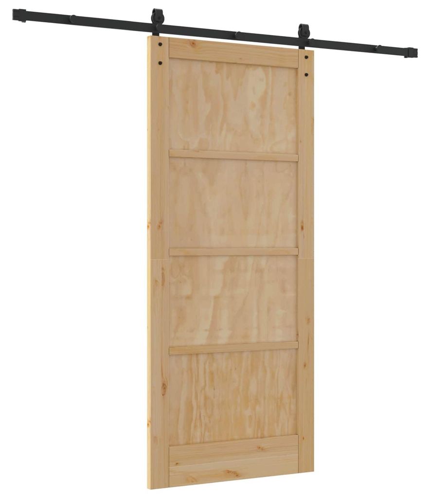 Schiebetür Natur 86 x 198,5 cm Massives Kiefernholz