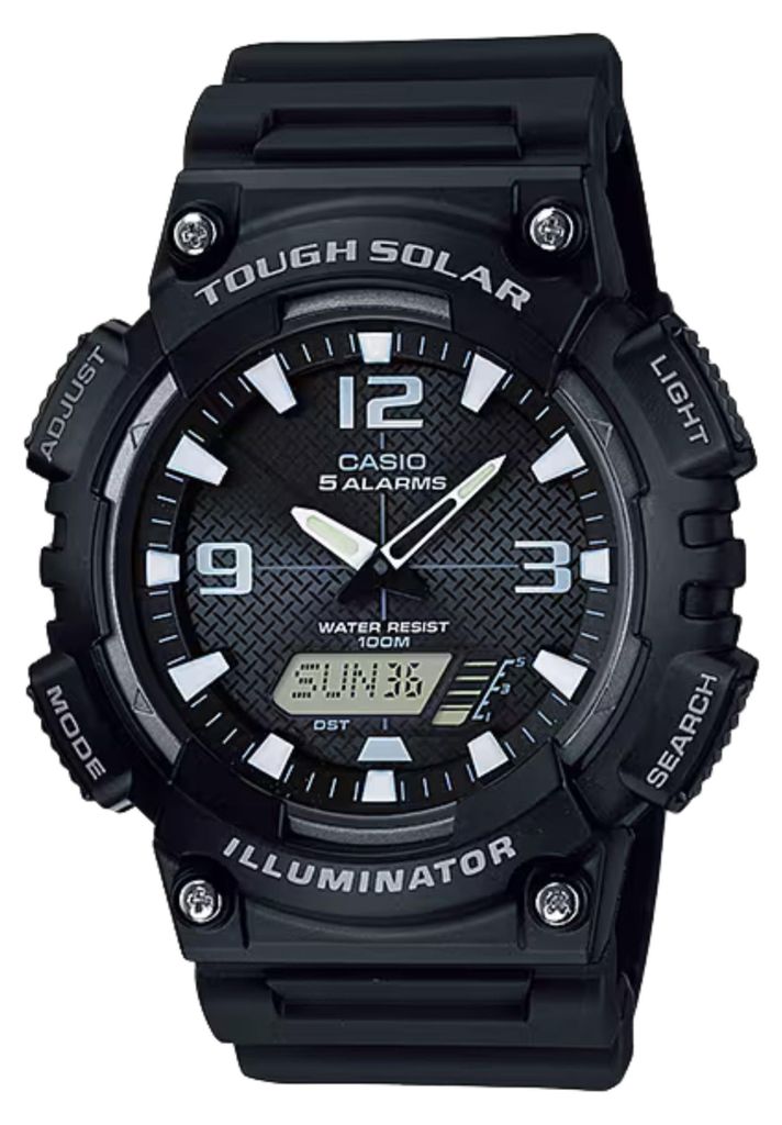 Casio AQ-S810W-1A, Armband, Fiberglas, Schwarz, Tough Produktbild 