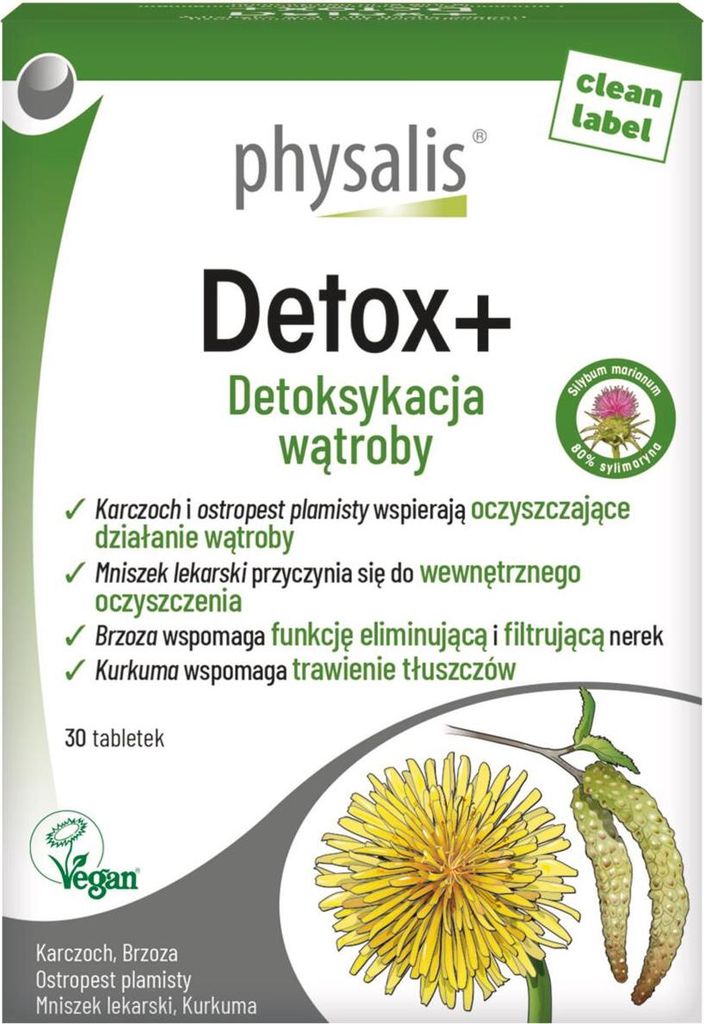 TABLETTEN ZUR LEBERENTGIFTUNG (DETOX+) 30 Stück – PHYSALIS