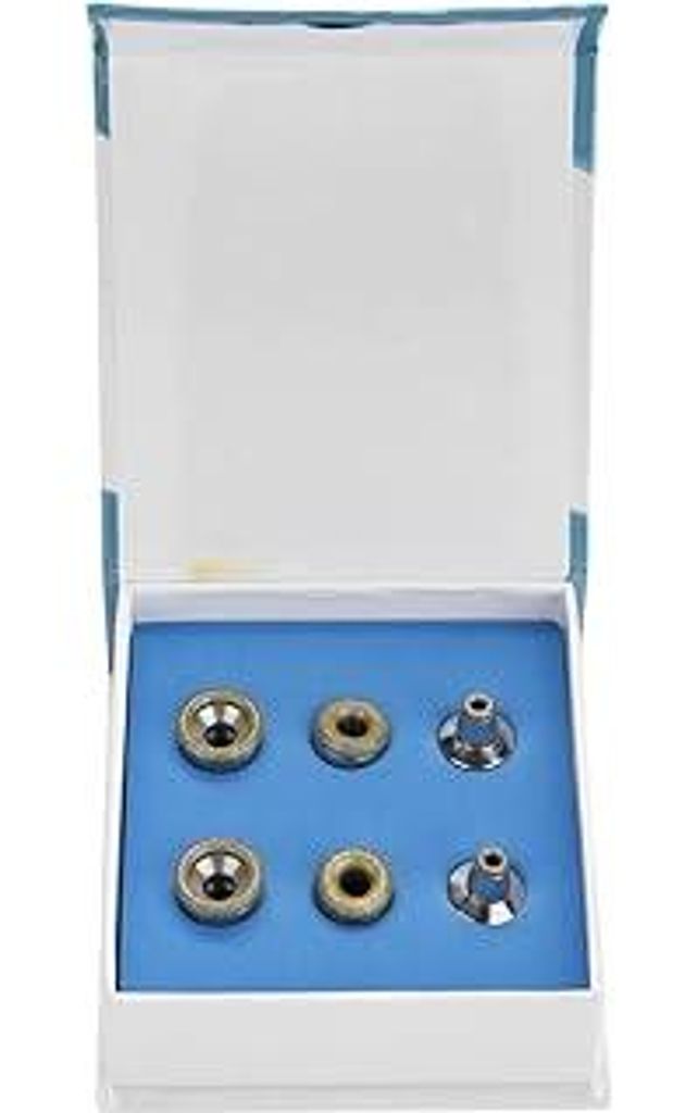 Nikou Diamant Spitzen, 6 Stück/Set Ersatz Diamant Mikrodermabrasion Hautpflege Zubehör, Dermabrasion Tipps Edelstahl Filtersatz Hautpeeling Schö...