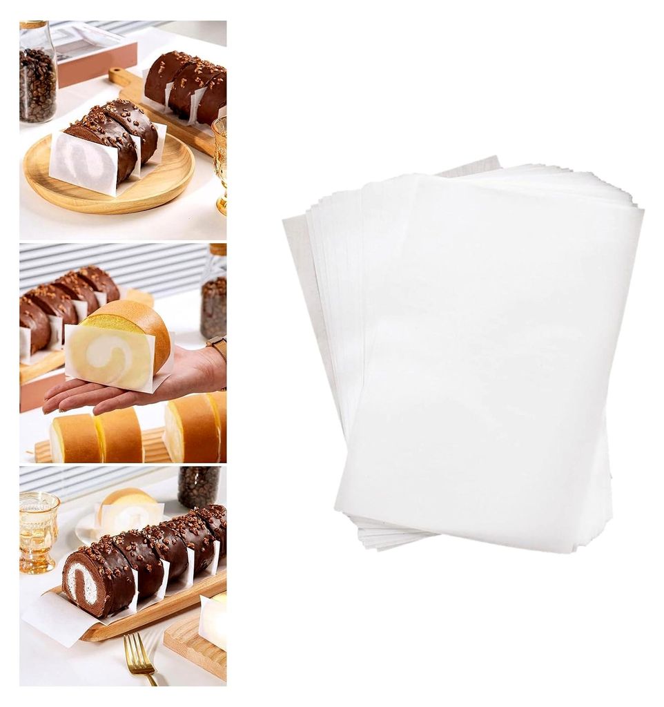 Kuchentrenner Papier 100/200 Stück Lebensmittelqualität fettdichtes Papier für Kuchenrollen