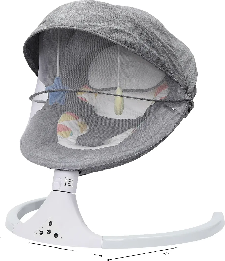 Siège à bascule électrique pour bébé, balancement 5 vitesses et Bluetooth