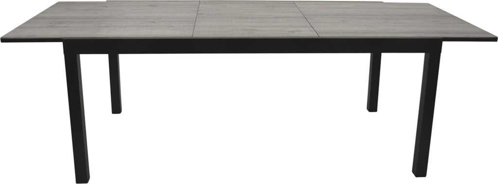 TPFGarden AUSZIEHTISCH Ashford - Esstisch mit Gestell aus Aluminium dunkelgrau pulverbeschichtet, Tischplatte Glas in Keramikoptik grau. Ausziehbar...