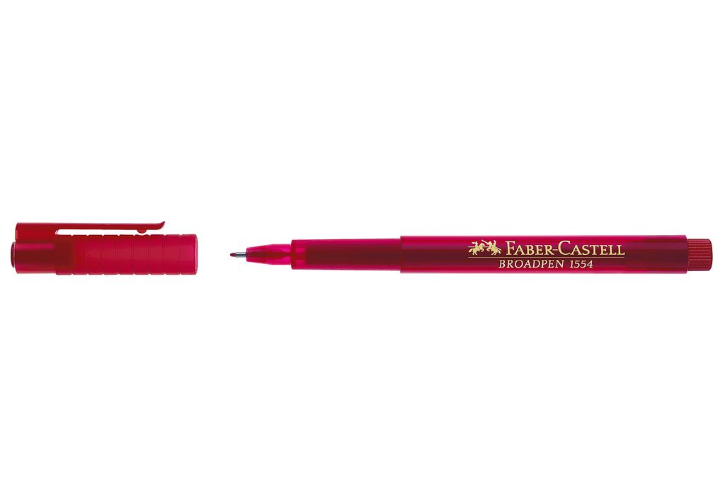 FABER-CASTELL BROADPEN 1554 - Fineliner - Rot Produktbild 