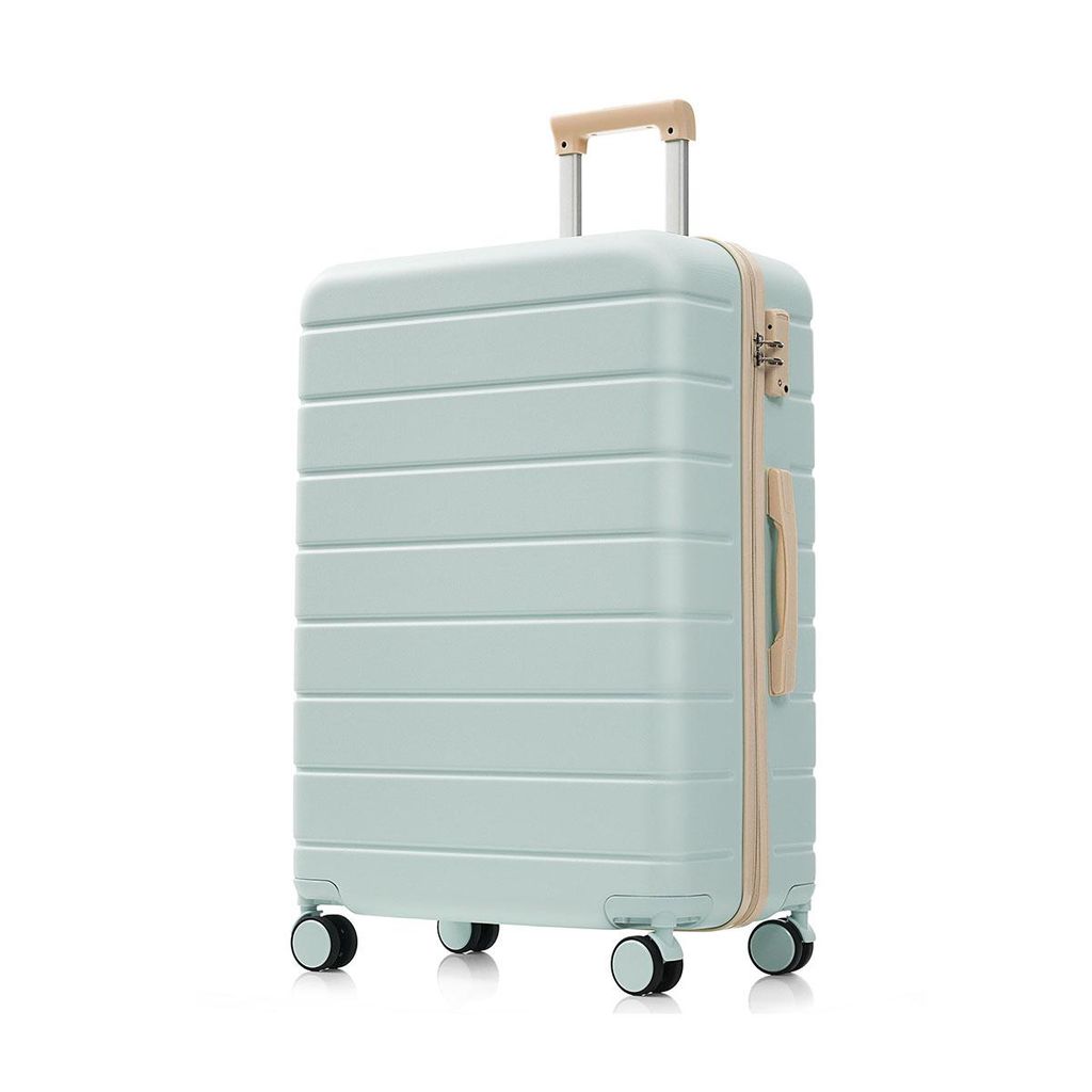 Koffer-Set mit Spinner-Rädern Schloss und Kulturbeutel Gepäckset Reisekoffer M-L-XL Grün