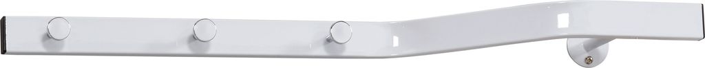 CasaDolce Wandgarderobe POLO, weiß, 73x11,5x4 cm, Metallkonstruktion, 3 Haken