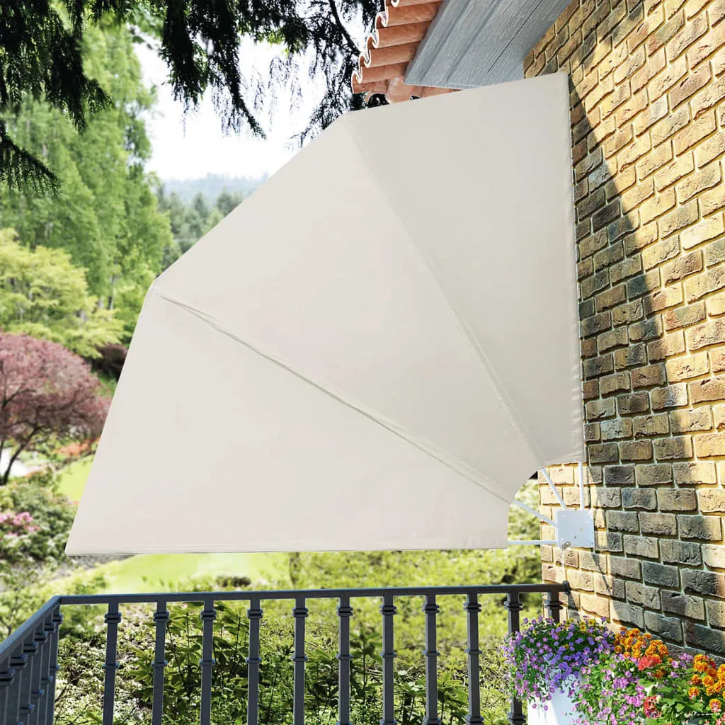 The Living Store Ventilatore da balcone pieghevole crema 210×210 cm