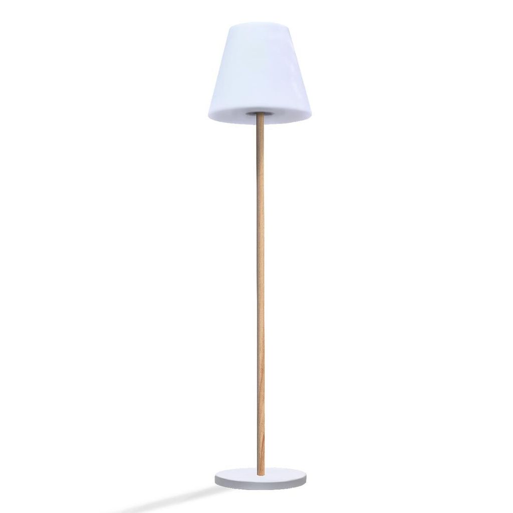 Standy Wood Solar 150 cm wiederaufladbare Solar-Stehleuchte – dimmbares warmweißes LED-Licht
