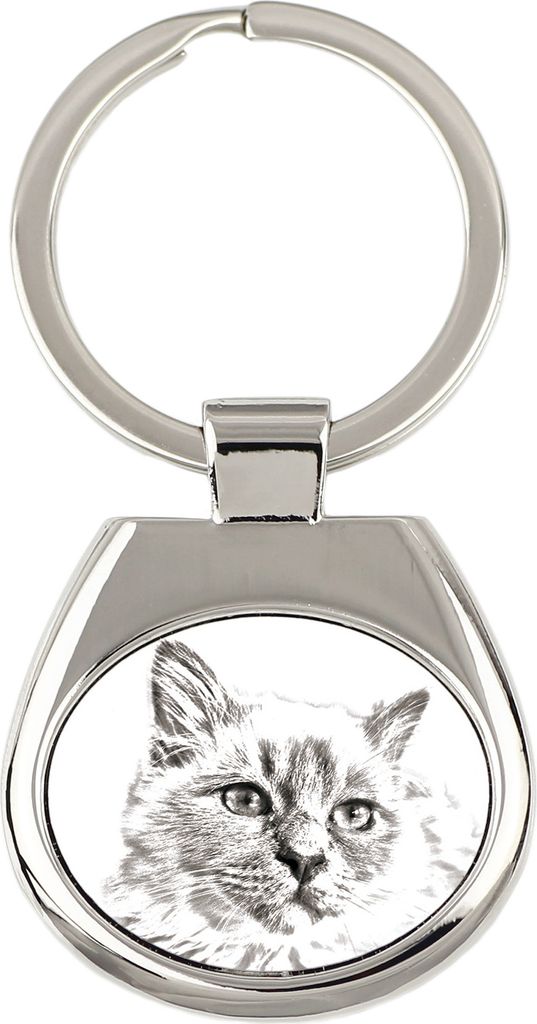 Birma - Schlüsselanhänger mit Katze, Anhänger mit Aufdruck, personalisierter Anhänger der Marke Art-Dog