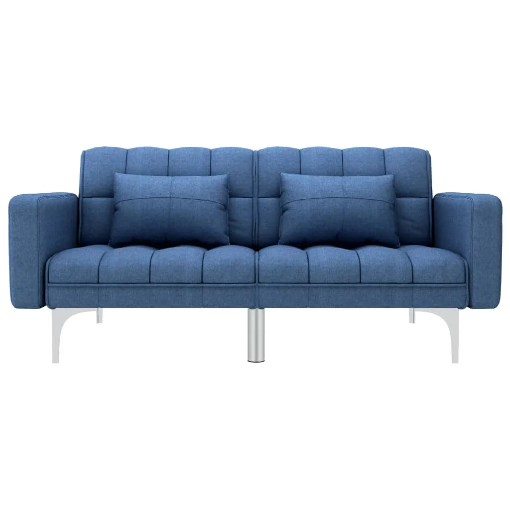 Canapé-lit bleu tissu pour studio - Gain de place et couchage d'appoint
