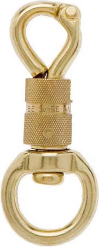 Hispano Hipica Gold Panic Sicherheitskarabiner Mit Drehverschluss Oval Golden 29 mm Golden 29 mm