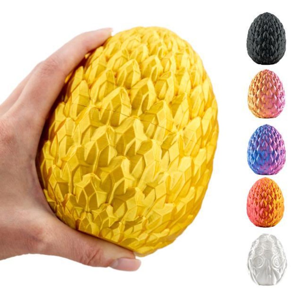 3D Deko-Ei – 10 cm Gold | Fantasy Sammlerfigur & Wohnaccessoire