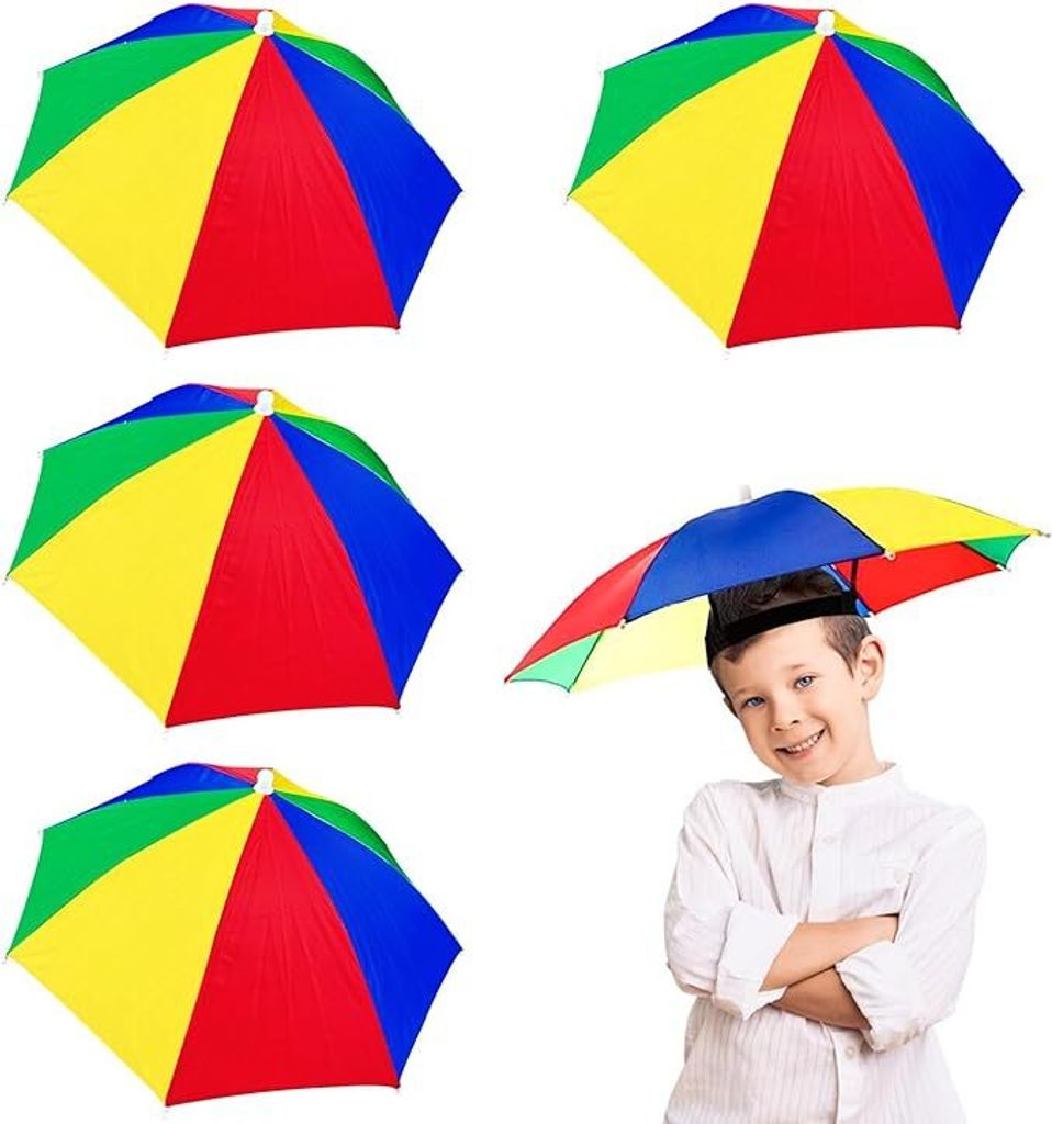 5 Stücke Regenschirm Hut, 50cm Kopf Regenschirm, Faltbar Produktbild 