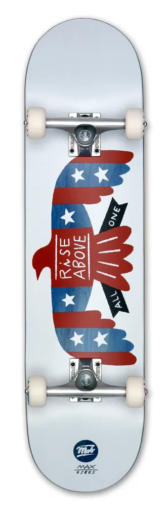 MOB Skateboard Rise 8.0 Complete Adler Amerika Blanc 31.875 x 8 Pouces