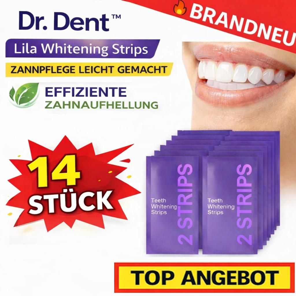 Dr. Dent™ Lila Whitening Strips Zahnaufhellung Bleaching Produktbild 