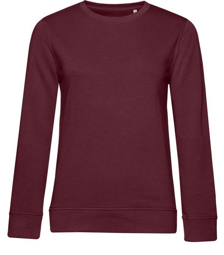 B&C - "Organic Inspire" Sweatshirt Rundhalsausschnitt für Damen FK3261 (M) (Burgunderrot)