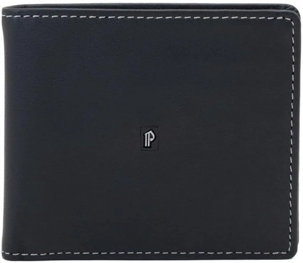 Portefeuille Américain Classique en Cuir Noir Élégant et Grand Format