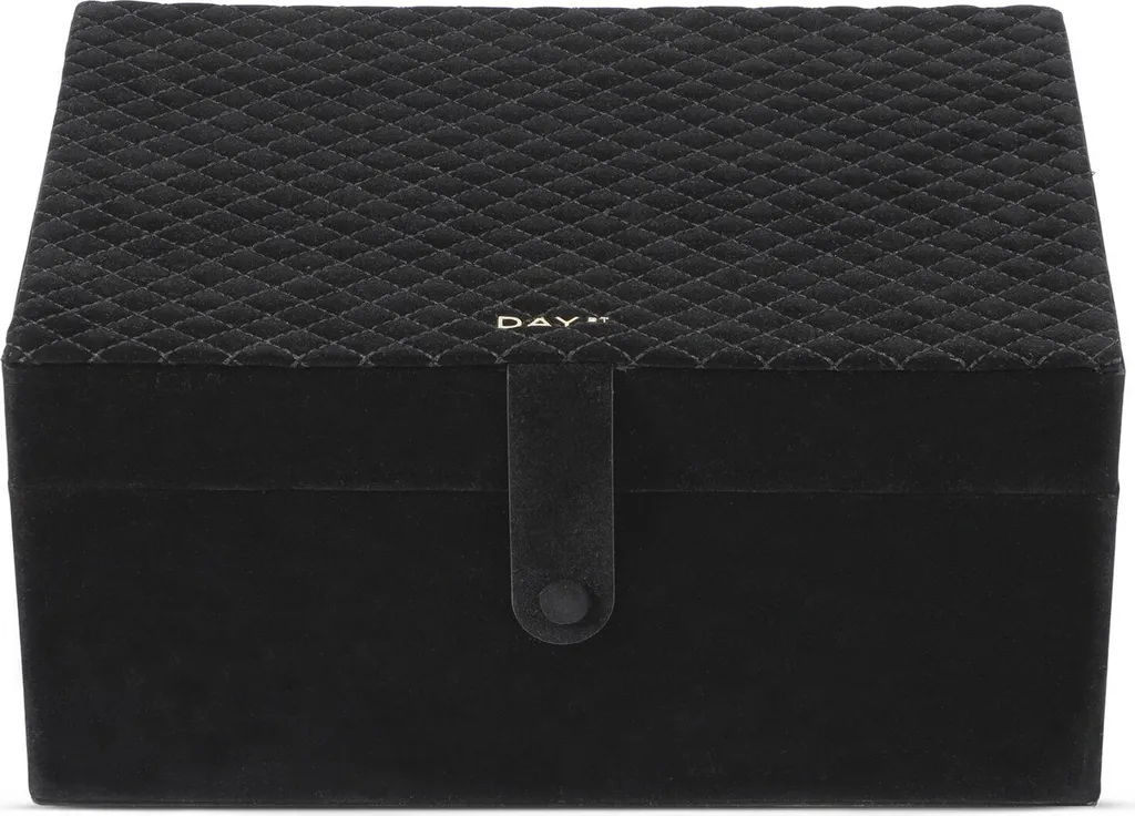 Grande Boîte à Bijoux Noire Day Q Jewelry Box par DAY ET - Rangement Chic