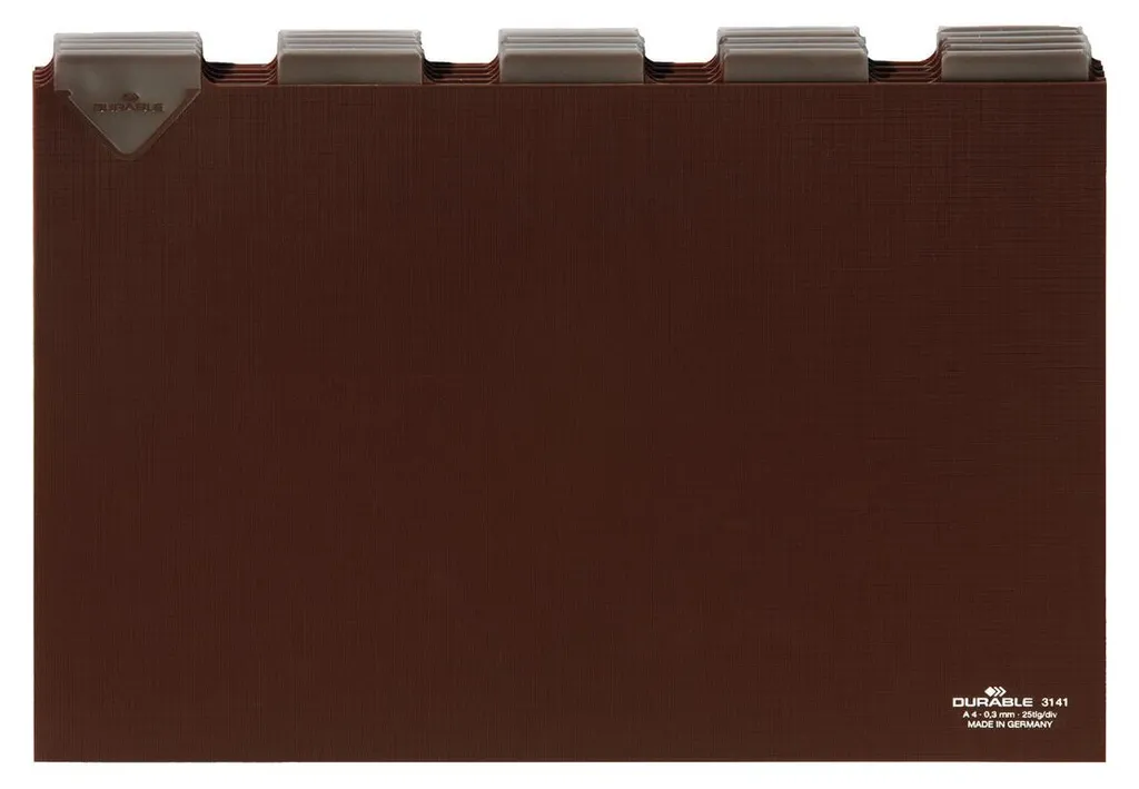 Intercalaires indéchirables A4 DURABLE 5 onglets marron haute résistance - 3