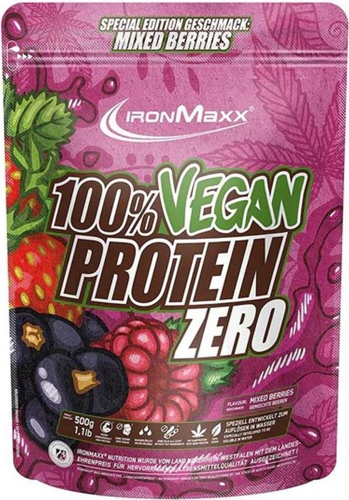 IronMaxx 100% Vegan Protein Zero – 500g-Beutel Mixed Berries