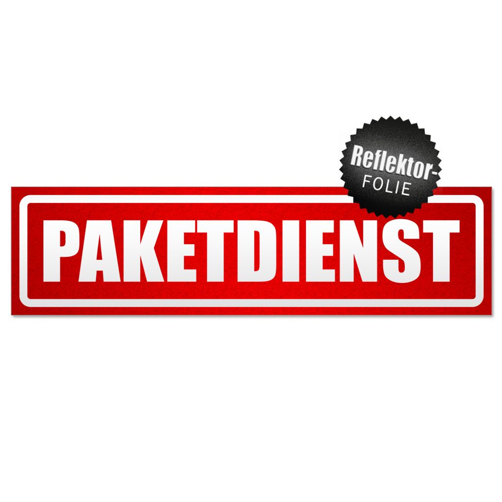 Paketdienst invertiert Magnetschild Schild magnetisch