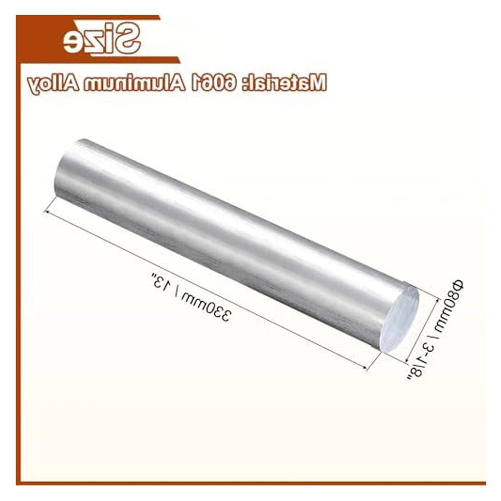 1 Stück runder Aluminiumstab mit 80mm Durchmesser und 330mm Länge aus 6061 Aluminium für industrielle Anwendungen und DIY-Projekte