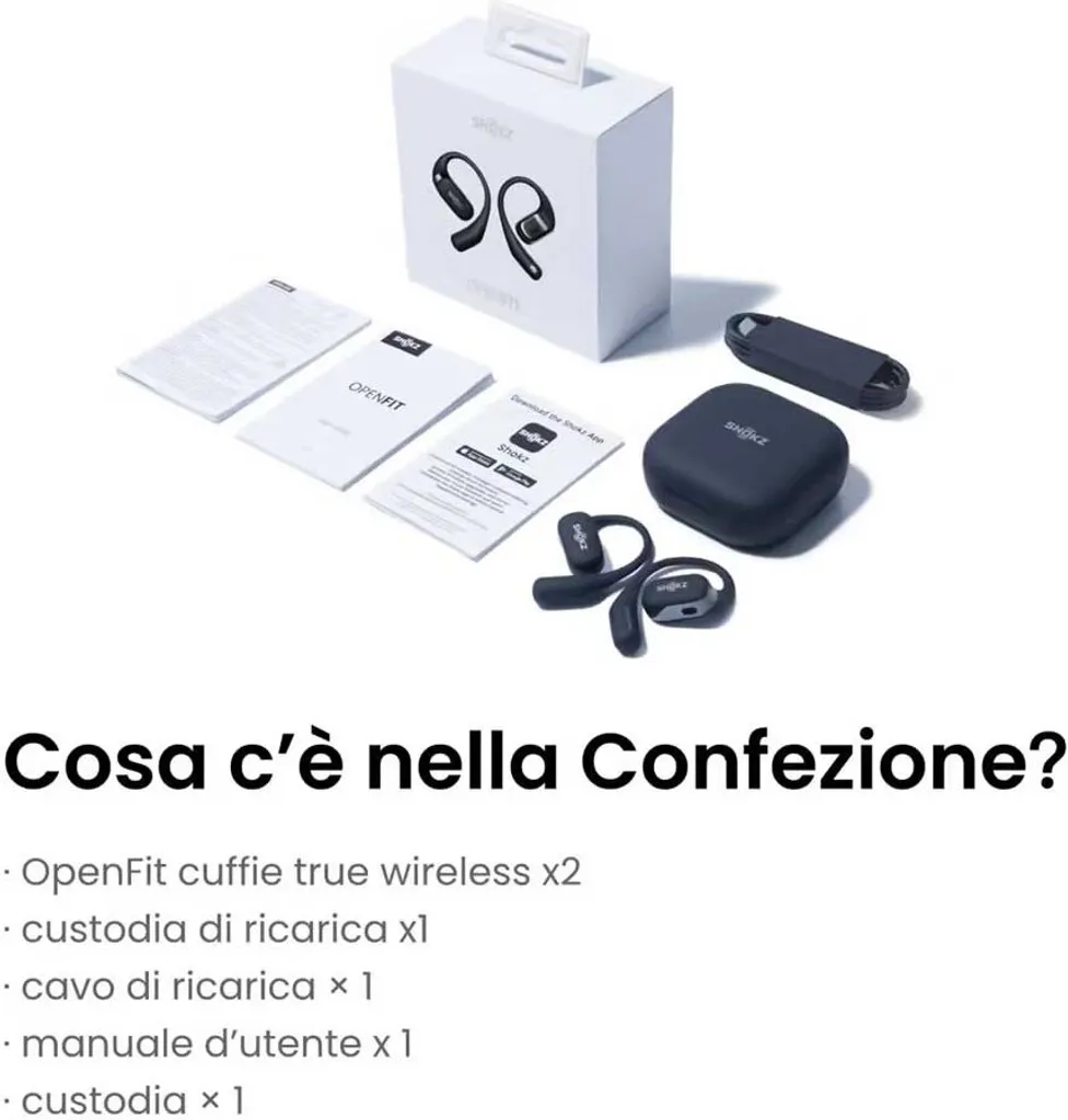 Offerta Shokz OpenFit Nero | Auricolari a Clip Bluetooth Originali - 30