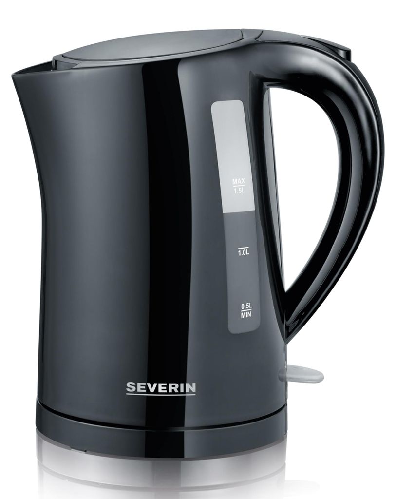 Severin WK 3498, 1,5 L, 2200 W, Čierna, Kov, Plast, Obrázok produktu 