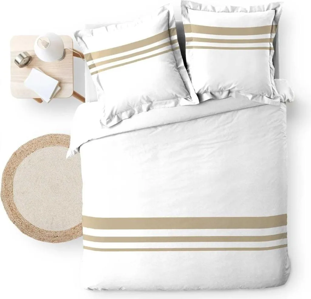 Parure de lit 100% coton Margaux : douceur et confort en 260x240 cm