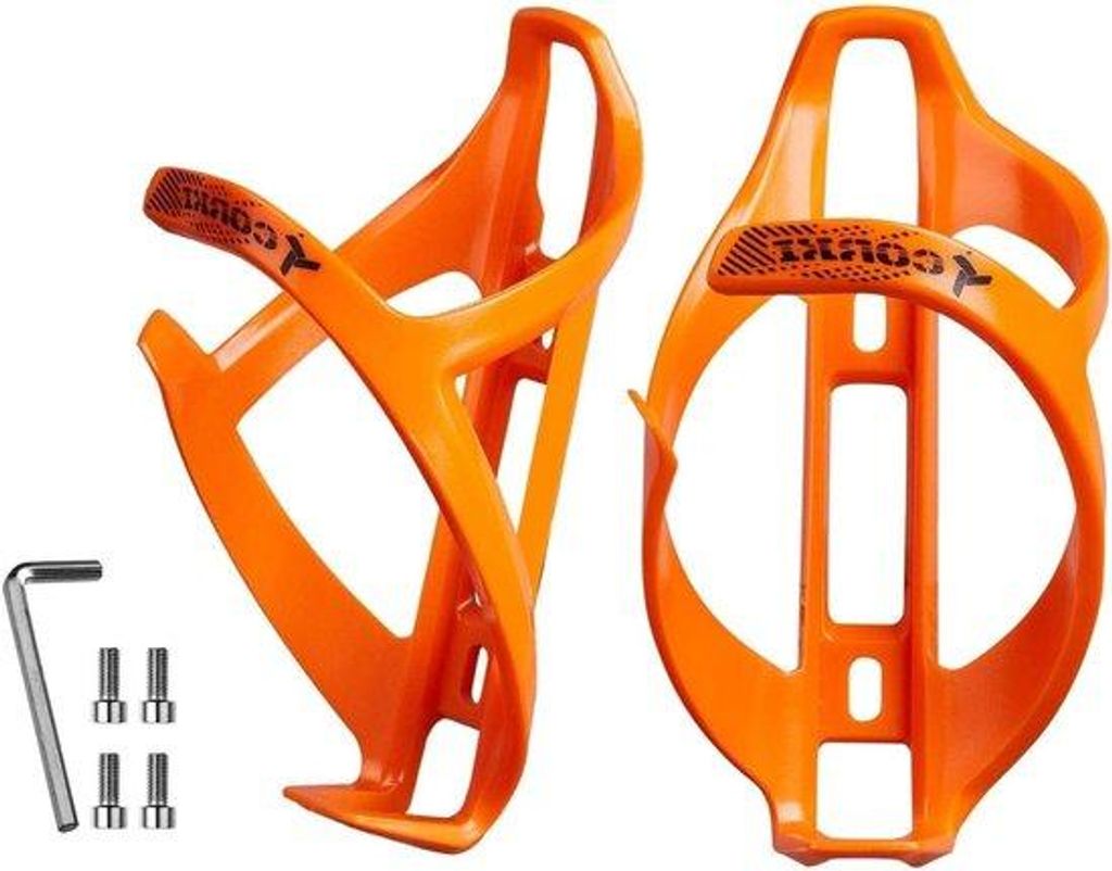 Wasserflaschenhalter rechts orangefarben 2 Stück für Gravelbike