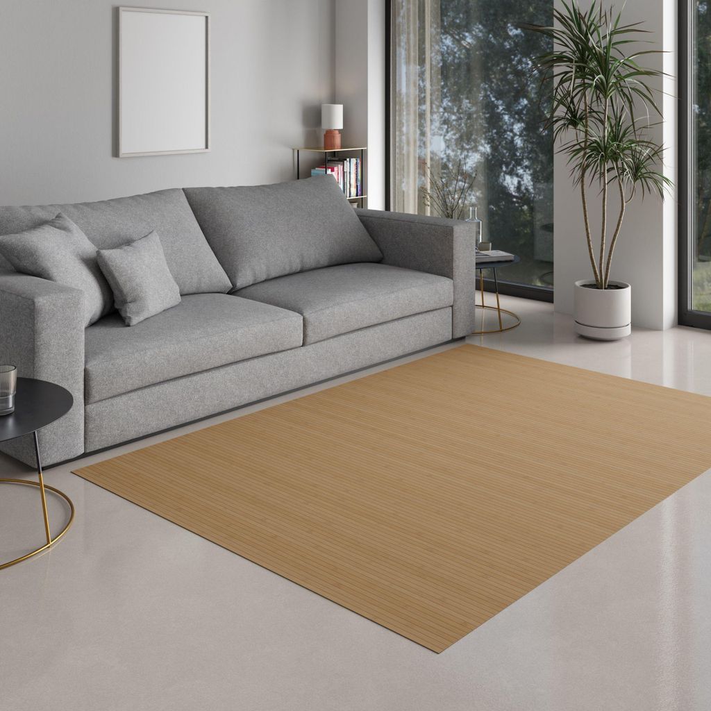 Bambusteppich MASSIVE gold, Maß ca. 200x300 cm, 17mm Stege