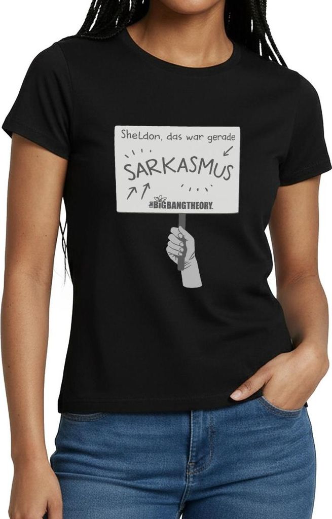 Spreadshirt The Big Bang Theory Sarkasmus Frauen T-Shirt, L, Schwarz
