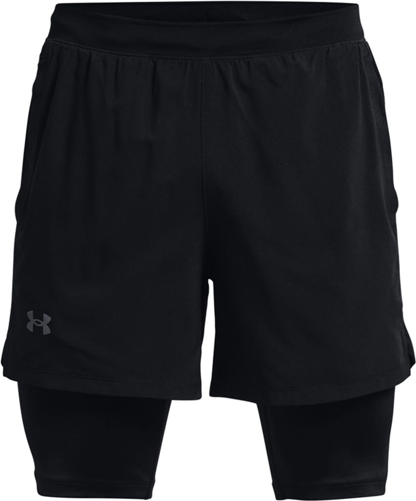 UNDER ARMOUR Launch 5" 2-in-1-Shorts Herren 001 - black/black/reflective S