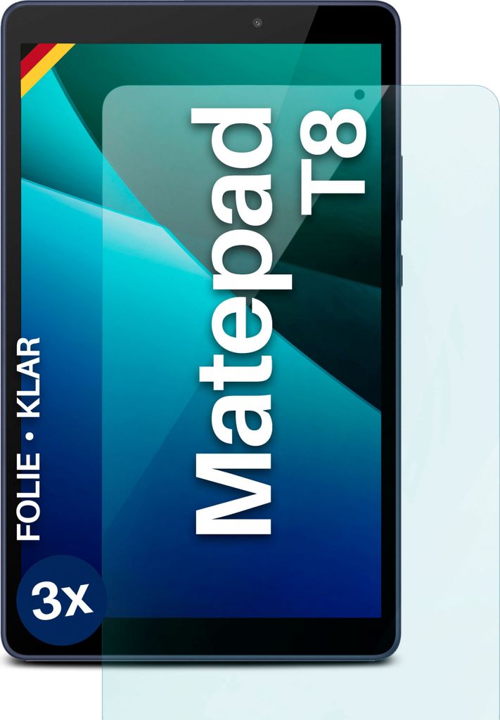 moex 3x Schutzfolie kompatibel mit Huawei MatePad T 8 - Displayschutzfolie dünn Folie, Klar