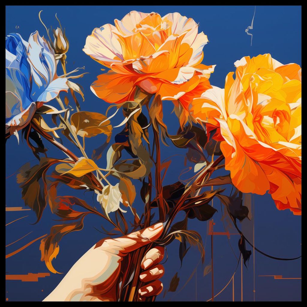 Plakat 80x80cm Lebendiger Umarmung