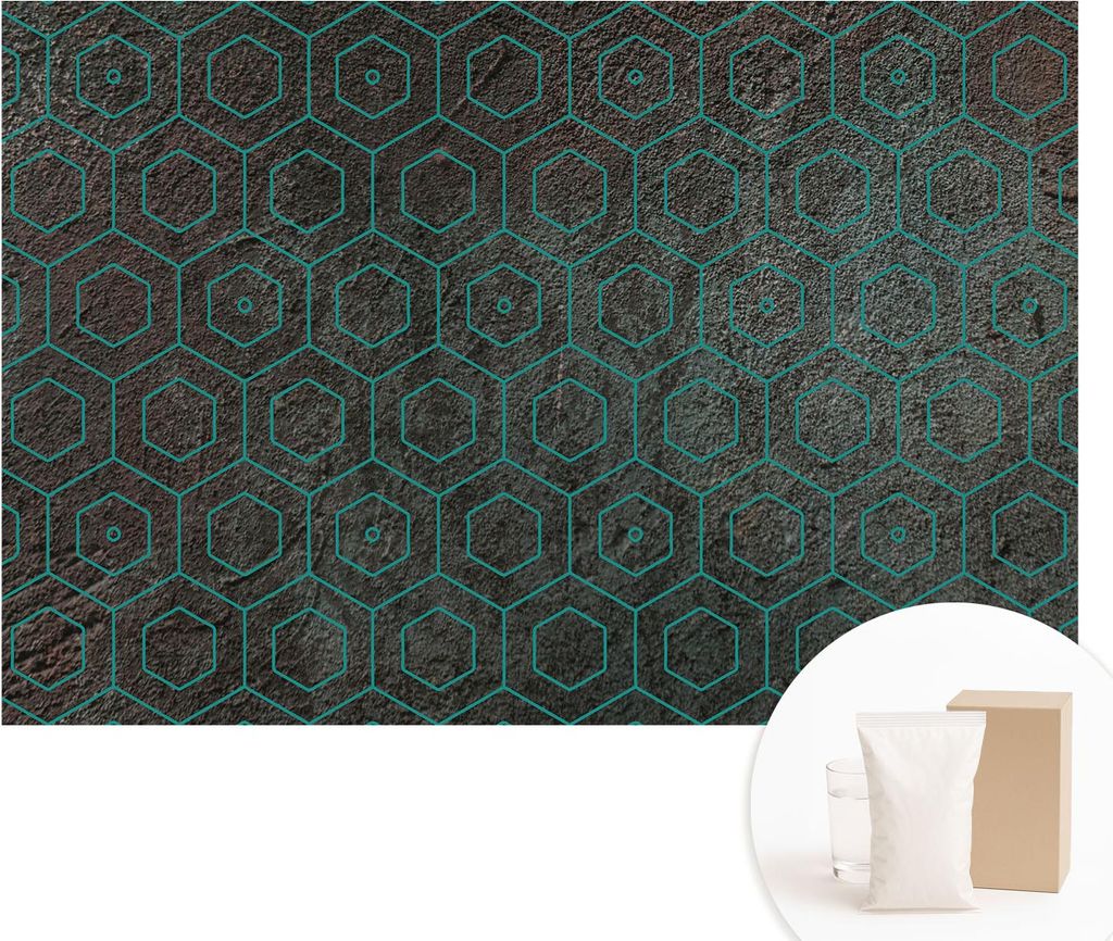 Fototapete - Wandbilder für Wohnzimmer - 104x70 cm - Dekorative Wandfolie - Modernes Design für Wanddekoration - Tapeten für Innenräume - Geome...