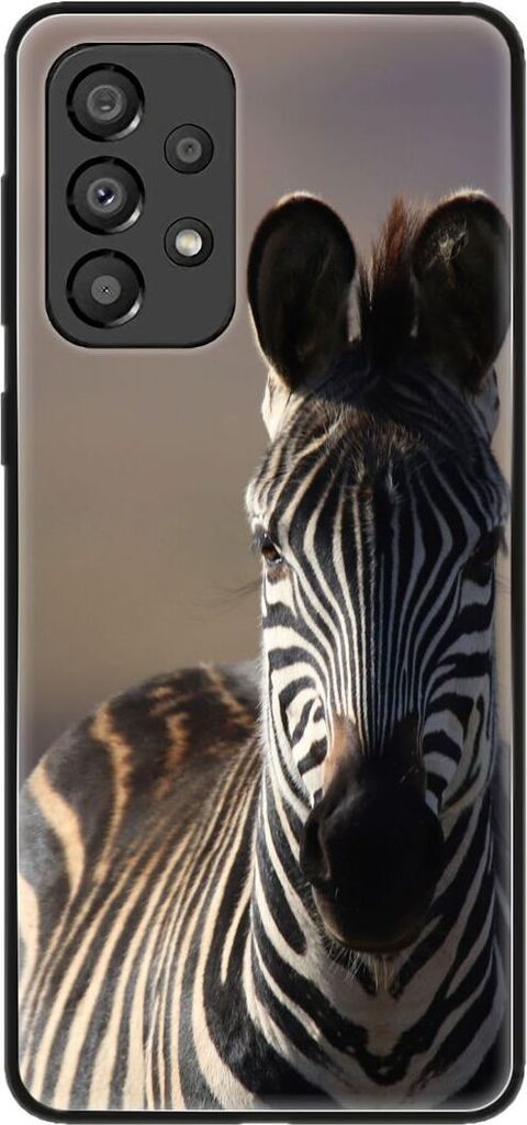 König Design Hülle kompatibel mit Samsung Galaxy A33 5G Kunststoff Soft Handyhülle - Handy Case Zebra