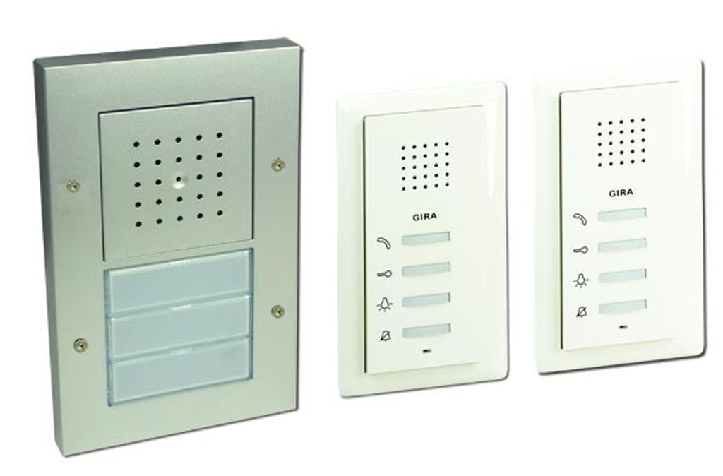 GIRA Türsprechanlage Kabelgebunden Komplett-Set 2 Familienhaus Aluminium