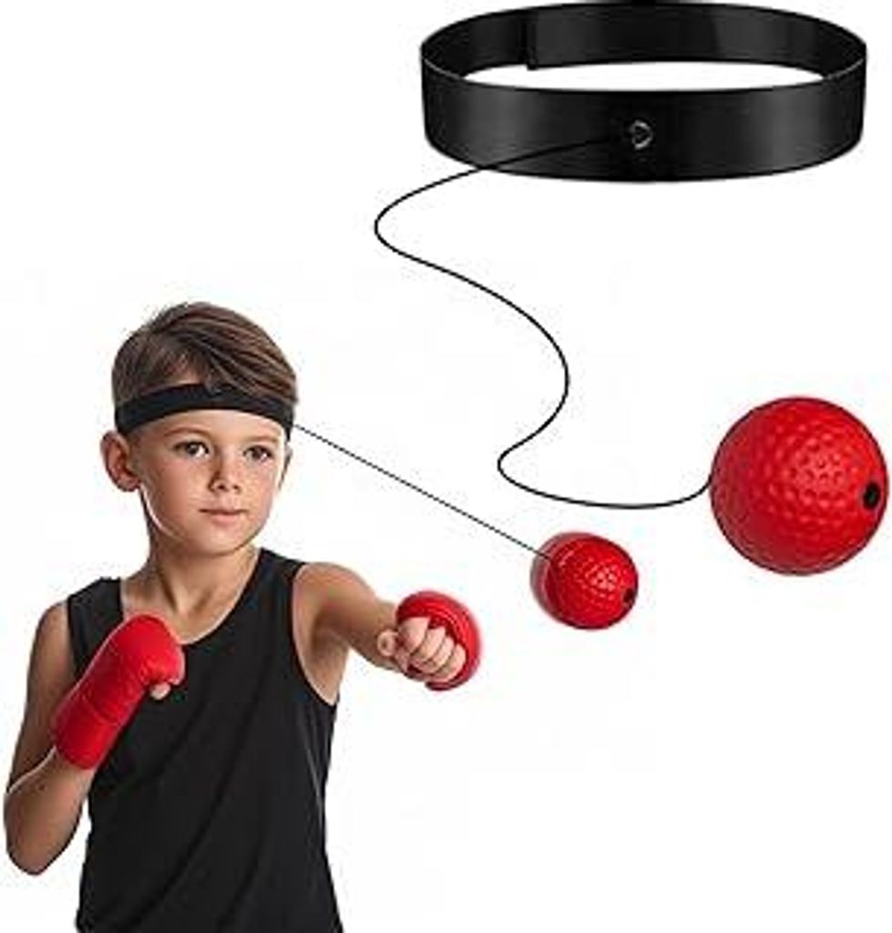 Global-Daily Boxing Training Ball with Adjustable Headband, Reaction Ball for Training, Speed, Boxing Training, Mixed Martial Arts, Fitness, Reacti...