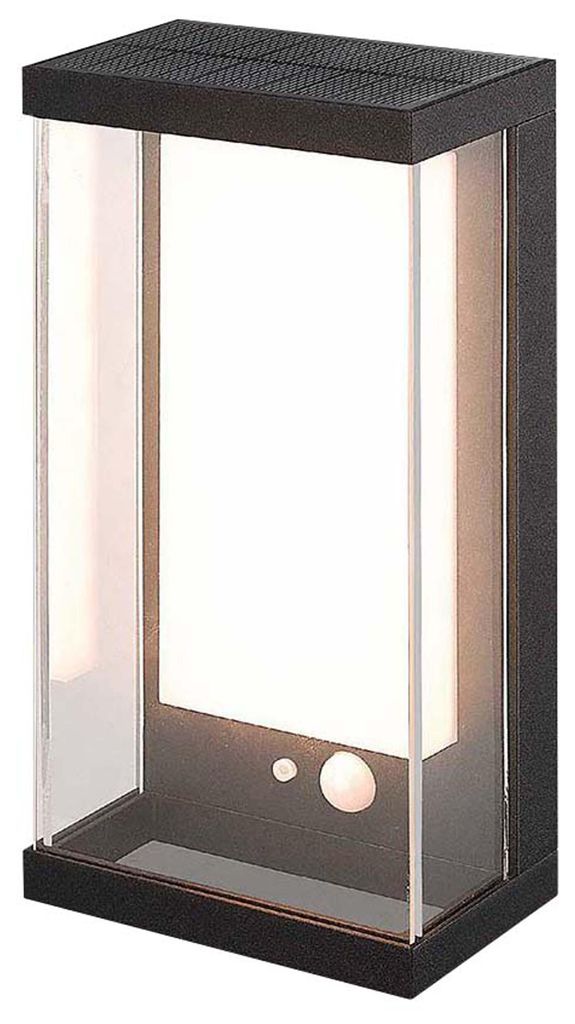 V-TAC 23032 VT-1193-B Solar outdoor wall light ( + motion detector) LED (monochrome) 1 W Black