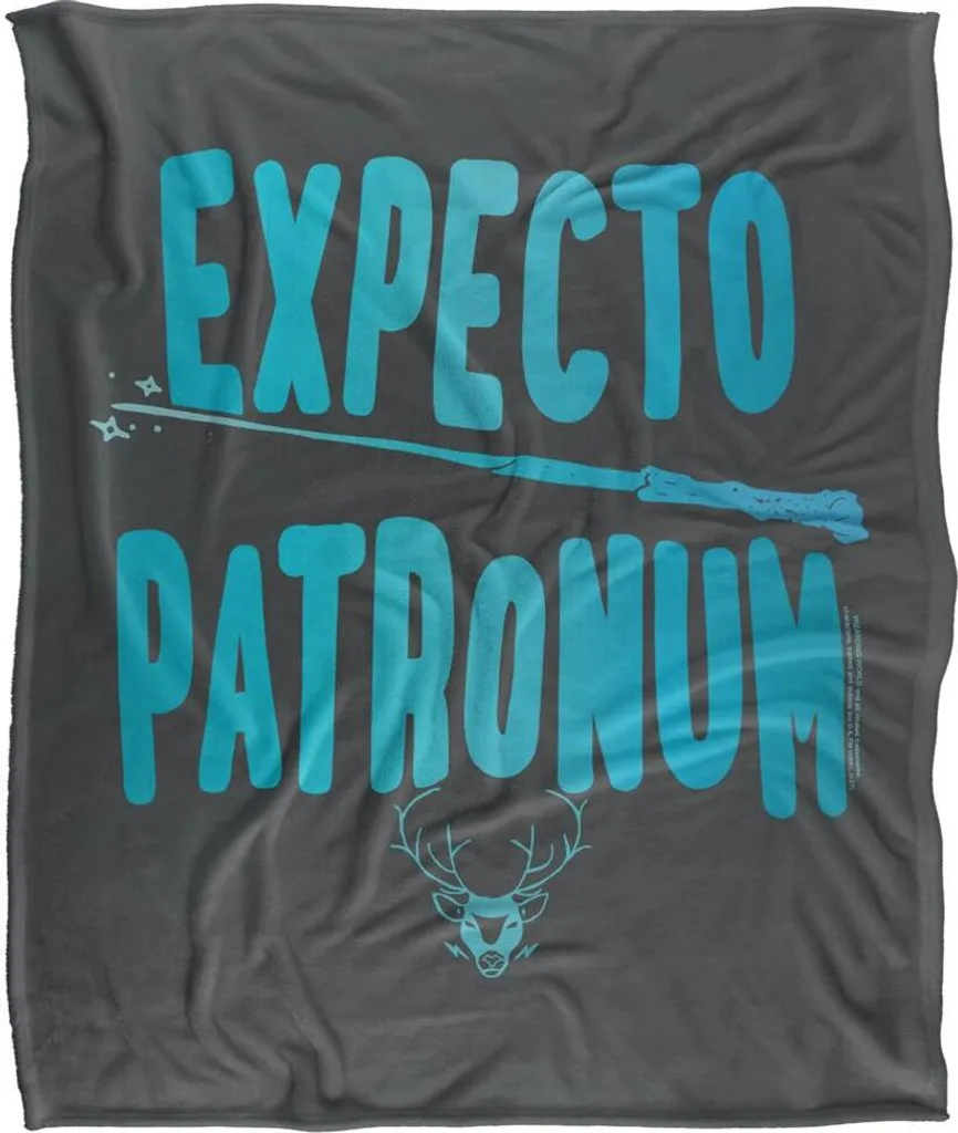 Couverture Harry Potter Expecto Patronum Baguette TV18781 - Taille Unique