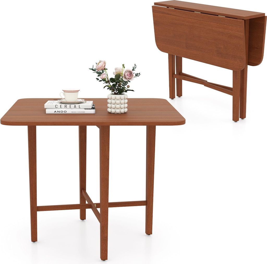COSTWAY 90x90 cm opklapbare eettafel, eettafel voor 2-4 Productafbeelding 